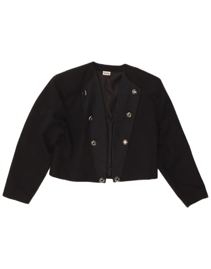 TRAFFIC Womens Bolero Jacket UK 14 Medium Black Polyester