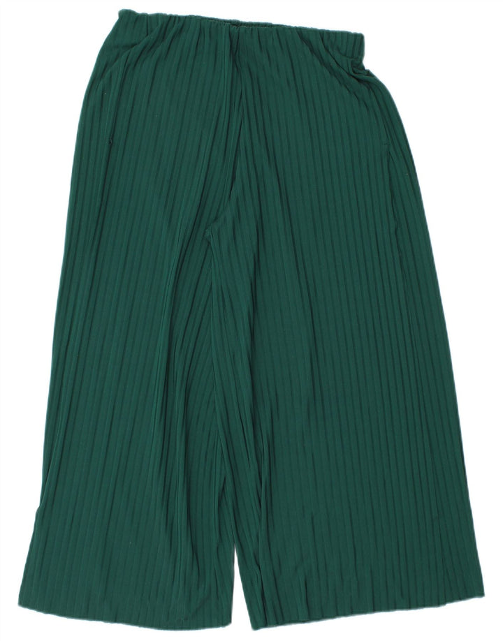 Zara Womens Capri Trousers Small W26 L22 Green