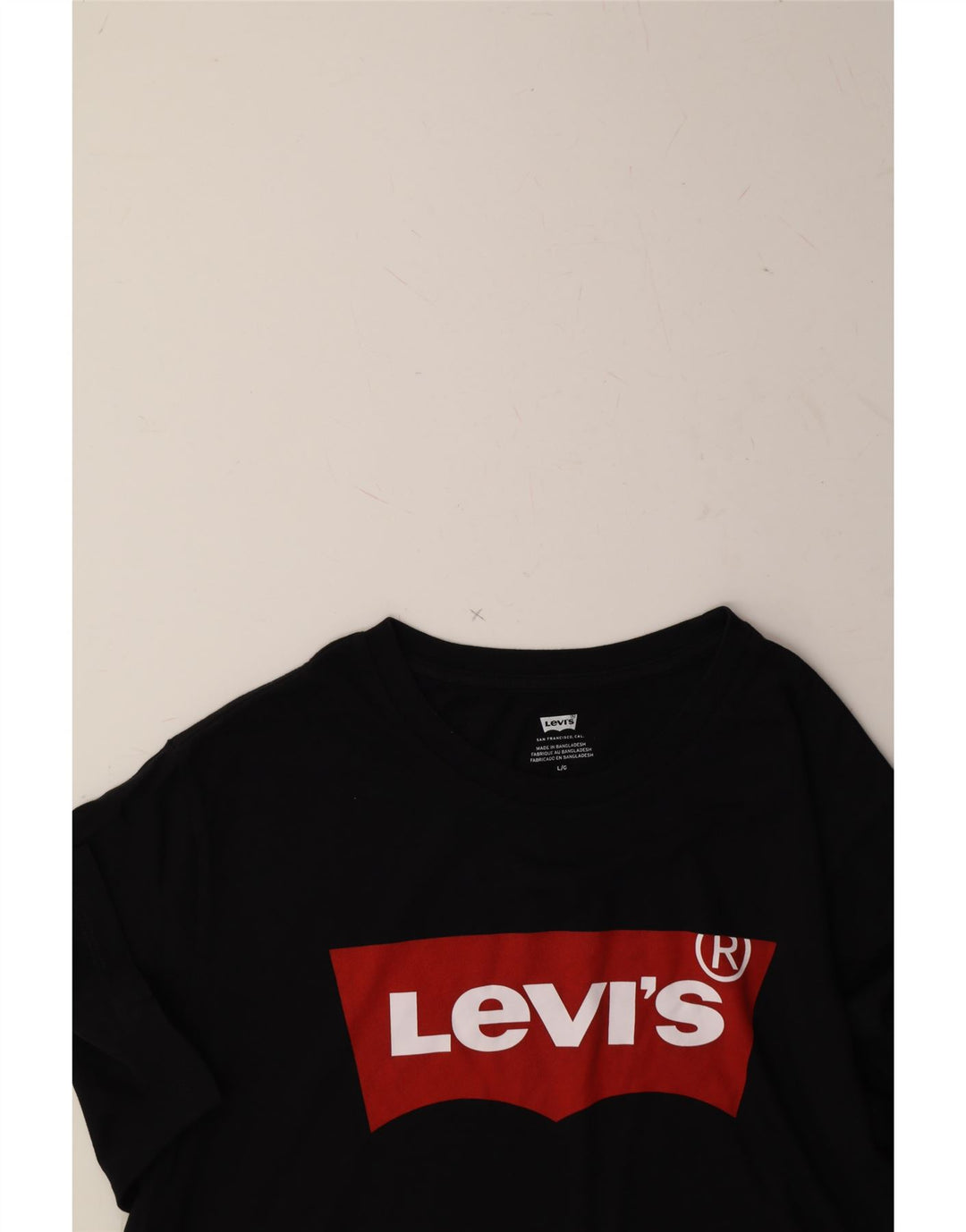 LEVI'S Mens Graphic T-Shirt Top Large Black Vintage Levi's and Second-Hand Levi's from Messina Hembry 
