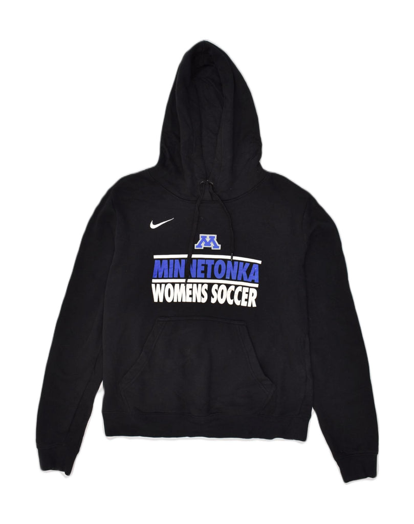 NIKE Womens Minnetonka Soccer Graphic Hoodie Jumper UK 14 Medium Black | Vintage Nike | Thrift | Second-Hand Nike | Used Clothing | Messina Hembry 