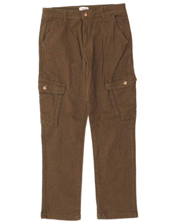 U.S. Polo Assn. Boys Regular Fit Cargo Trousers 14-15 Years W30 L30 Green