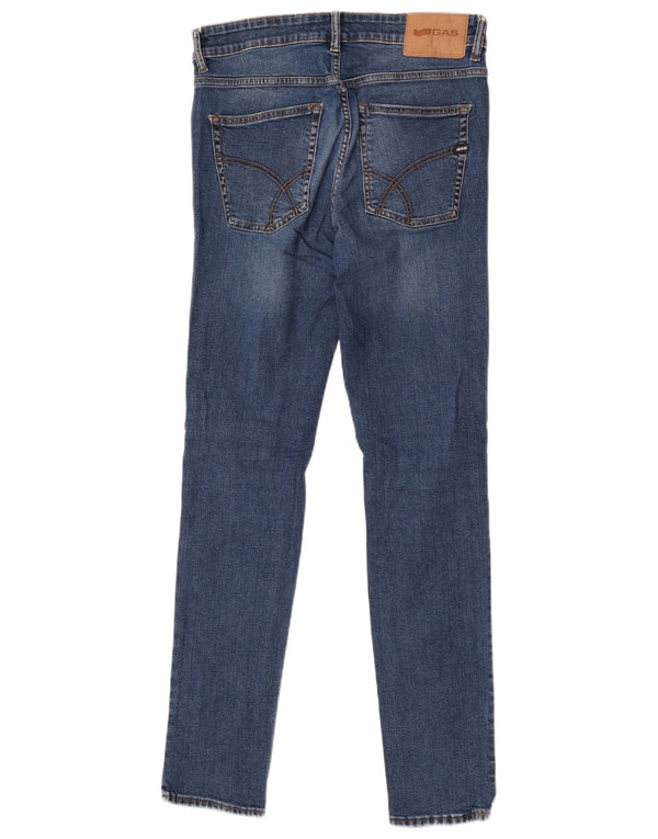 Gas Mens Skinny Jeans W32 L32 Blue Cotton