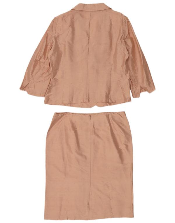 Momenti Womens 2 Button 3/4 Sleeve Piece Skirt Set IT 48/50 XL W32 Pink