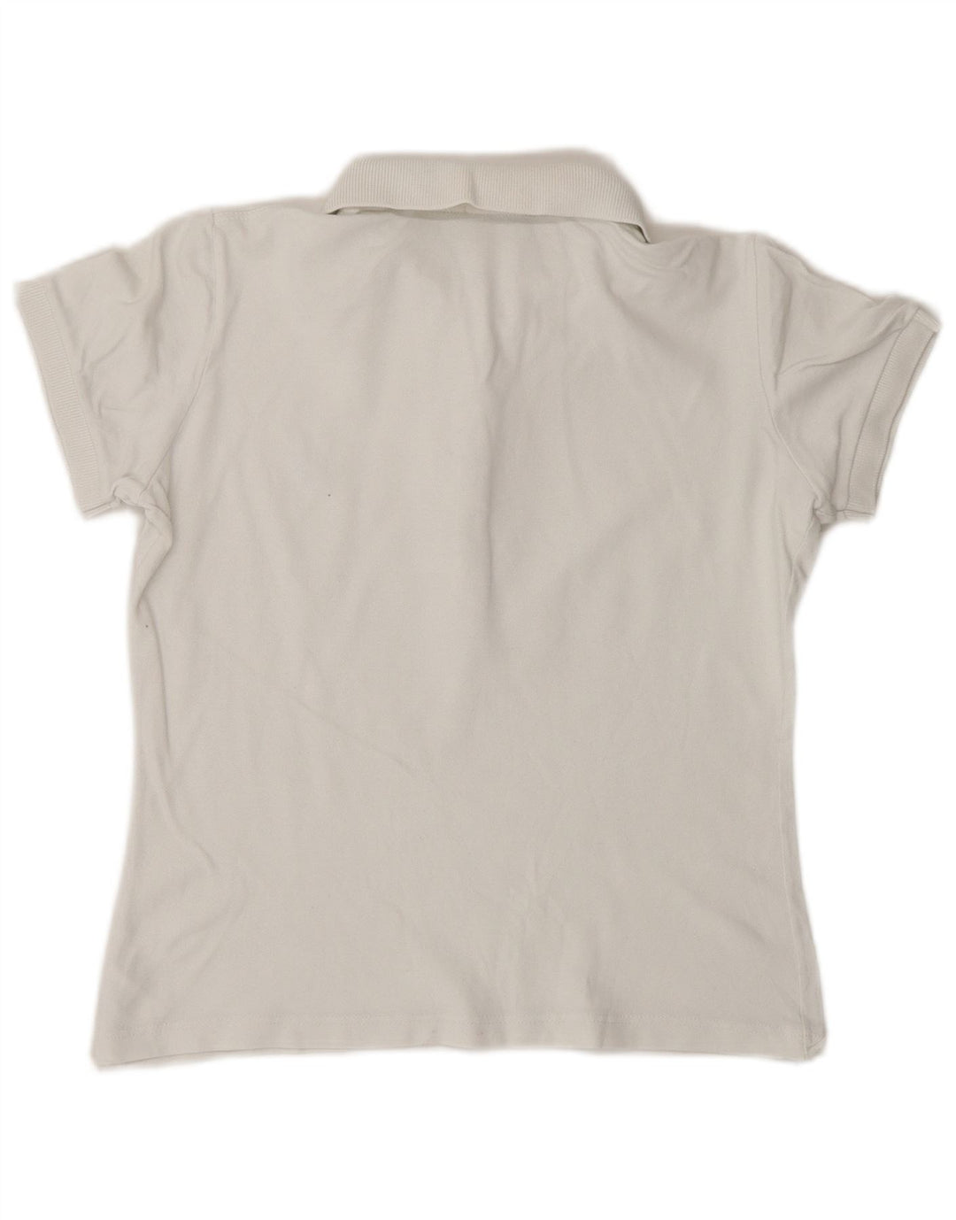 Fred Perry Womens Crop Polo Shirt UK 12 Medium White Cotton