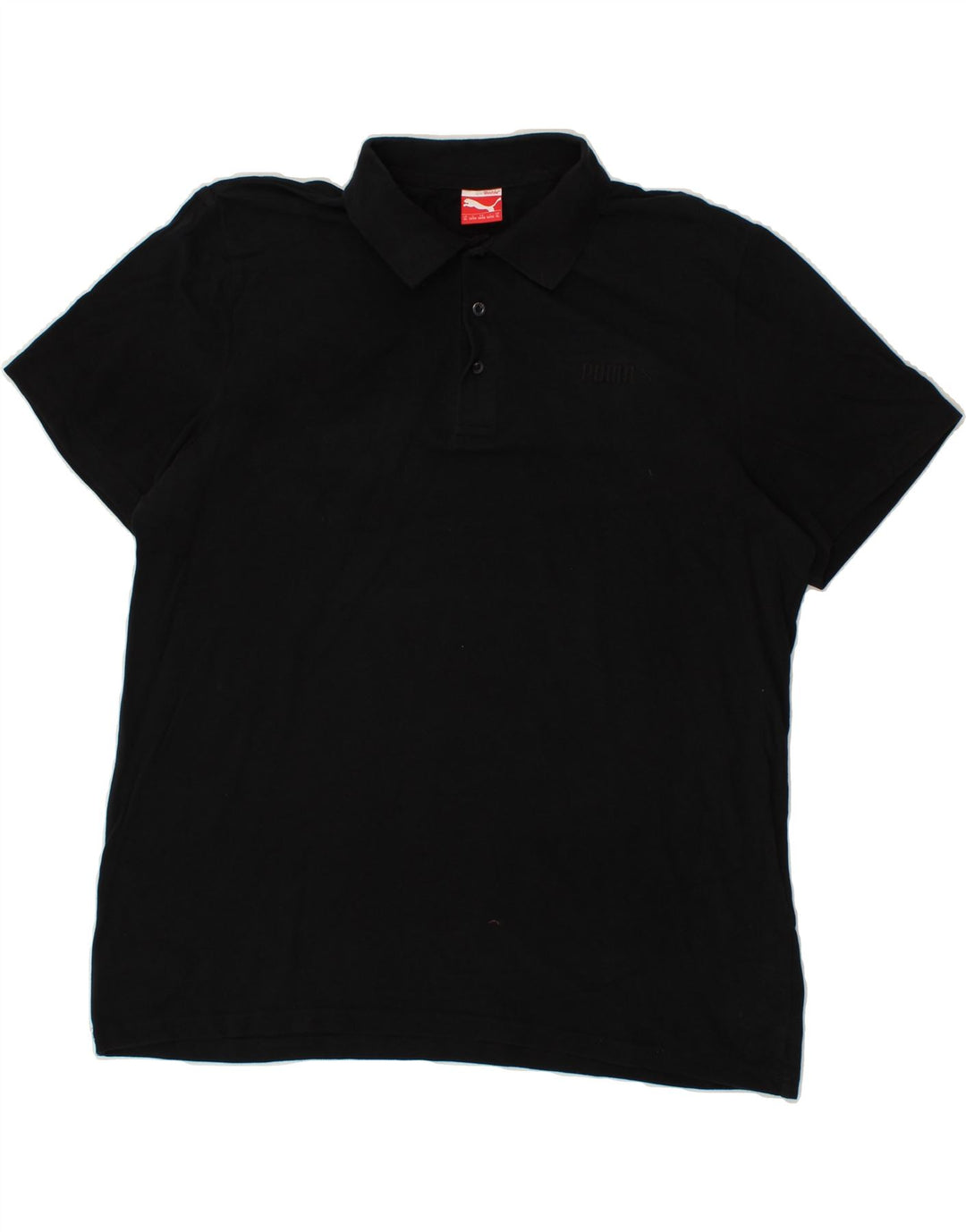 PUMA Mens Polo Shirt XL Black Cotton Vintage Puma and Second-Hand Puma from Messina Hembry 