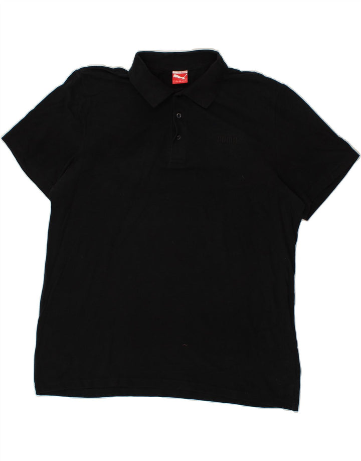 PUMA Mens Polo Shirt XL Black Cotton Vintage Puma and Second-Hand Puma from Messina Hembry 