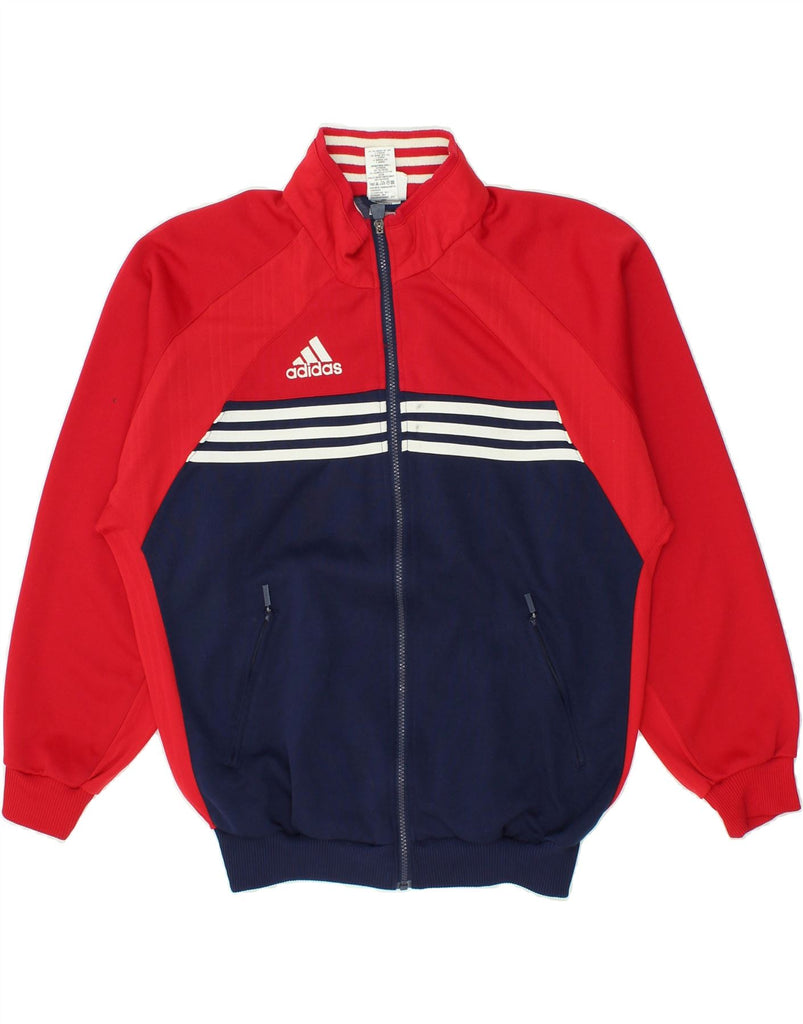 ADIDAS Mens Tracksuit Top Jacket UK 38/40 Medium Red Colourblock Polyester Vintage Adidas and Second-Hand Adidas from Messina Hembry 