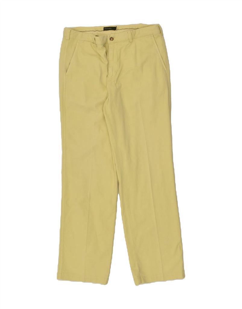 HENRY COTTONS Mens Straight Chino Trousers IT 52 XL W38 L32 Yellow Cotton | Vintage Henry Cottons | Thrift | Second-Hand Henry Cottons | Used Clothing | Messina Hembry 