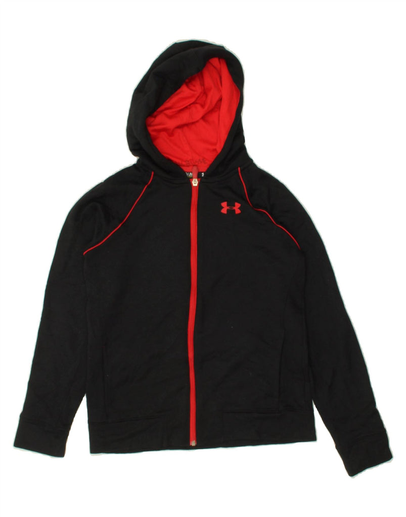 UNDER ARMOUR Boys Zip Hoodie Sweater 10-11 Years Medium Black | Vintage Under Armour | Thrift | Second-Hand Under Armour | Used Clothing | Messina Hembry 