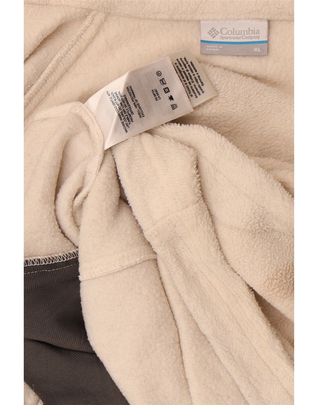 COLUMBIA Womens Fleece Jacket UK 18 XL Beige Polyester