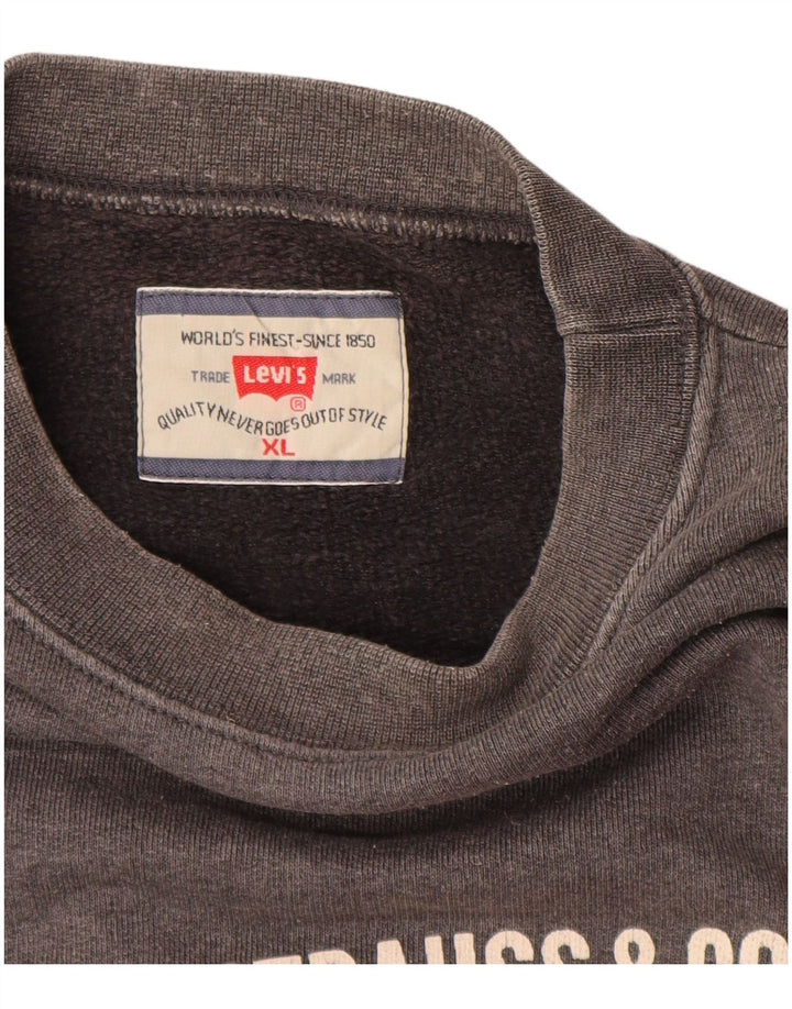 Levi's Mens Graphic Sweatshirt Jumper XL Grey