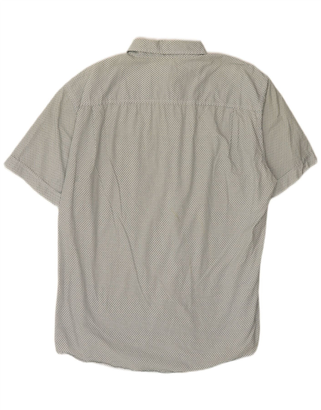 Gap Mens Short Sleeve Shirt Large White Spotted Cotton