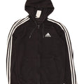 Adidas Mens Zip Hoodie Sweater Small Black Cotton