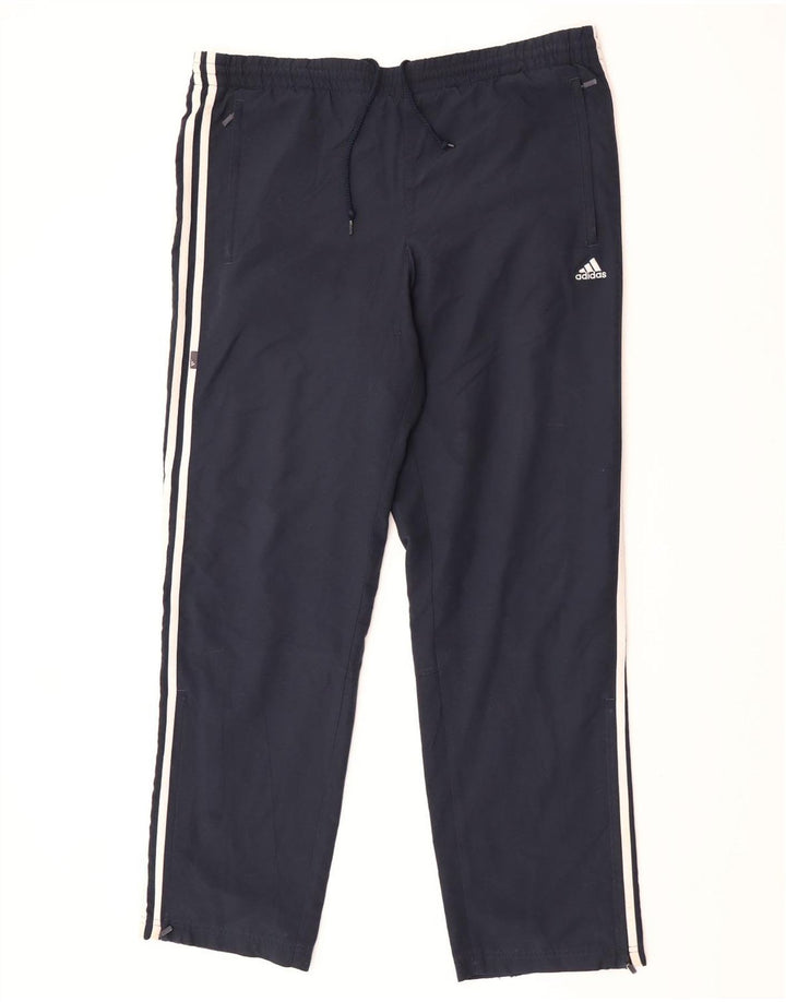 Adidas Mens Tracksuit Trousers Medium Navy Blue Polyester