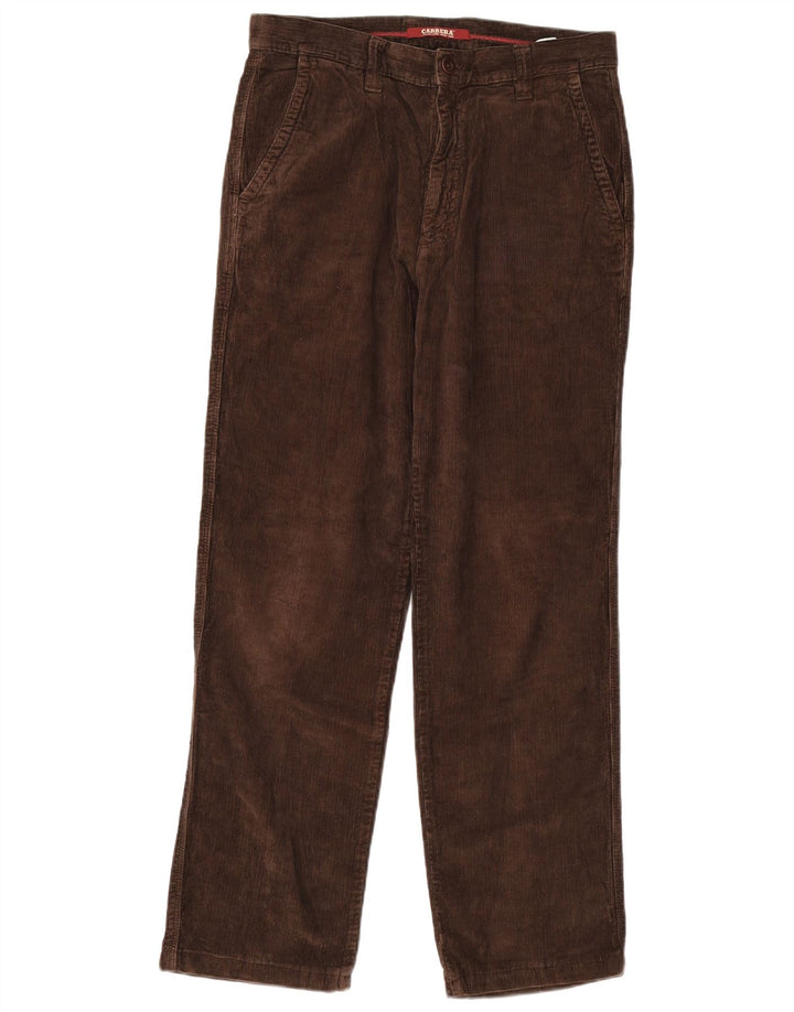 CARRERA Mens Straight Corduroy Trousers IT 48 Medium W32 L30 Brown Cotton