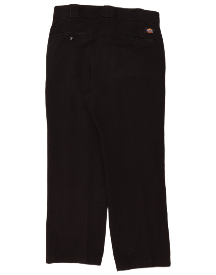 Dickies Mens Straight Chino Trousers W34 L29 Black Polyester