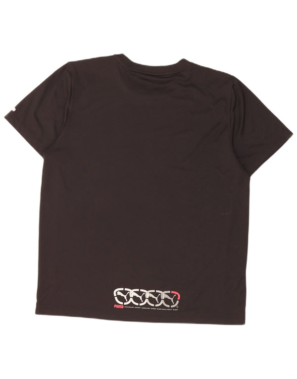 Puma Mens Graphic T-Shirt Top Medium Black