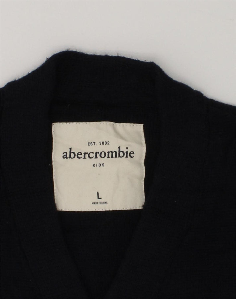 ABERCROMBIE & FITCH Girls Cardigan Sweater 12-13 Years Large  Navy Blue | Vintage Abercrombie & Fitch | Thrift | Second-Hand Abercrombie & Fitch | Used Clothing | Messina Hembry 