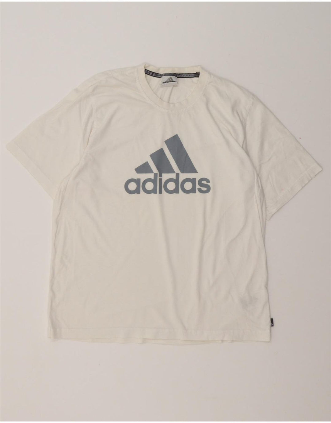 ADIDAS Mens Graphic T-Shirt Top Large White Cotton