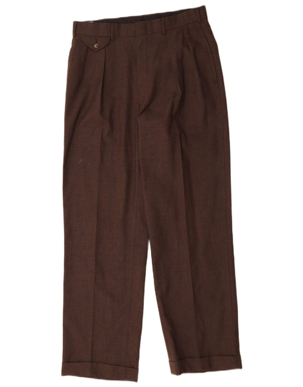 Polo Ralph Lauren Mens Pegged Suit Trousers W32 L31 Brown