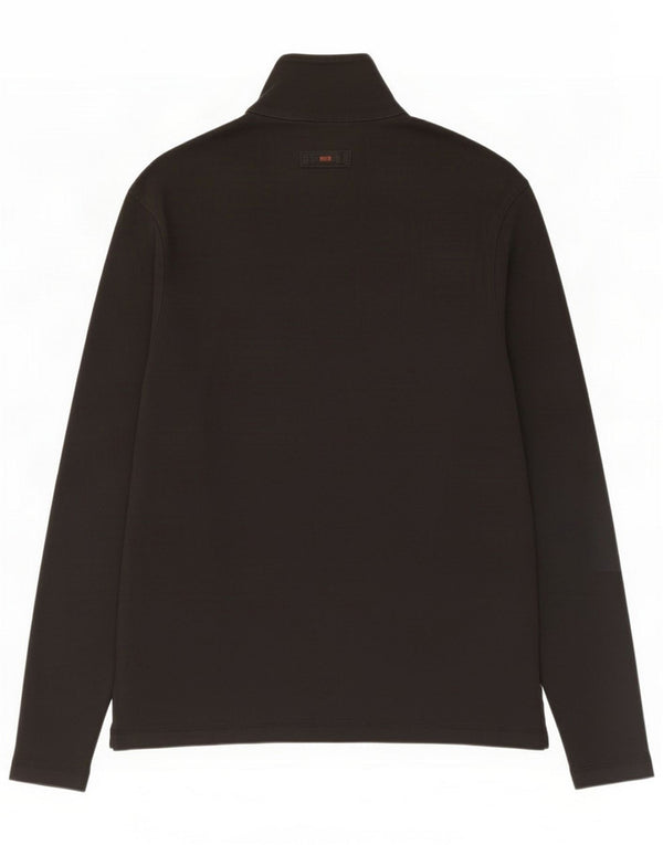 Hugo Boss Mens Long Sleeve Polo Shirt 2XL Black Cotton