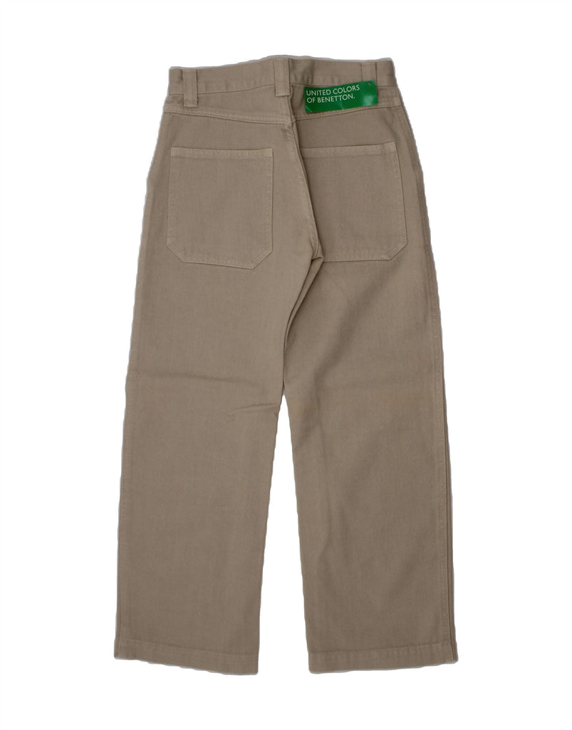 BENETTON Boys Straight Casual Trousers 7-8 Years Medium W24 L24 Beige Vintage Benetton and Second-Hand Benetton from Messina Hembry 
