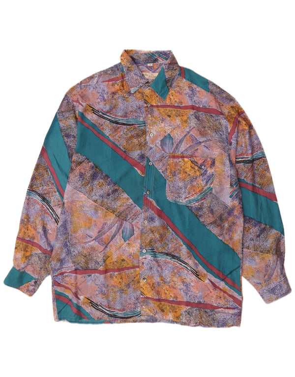 Angelo Litrico Mens Abstract Pattern Shirt Size 41/42 Large Multicoloured
