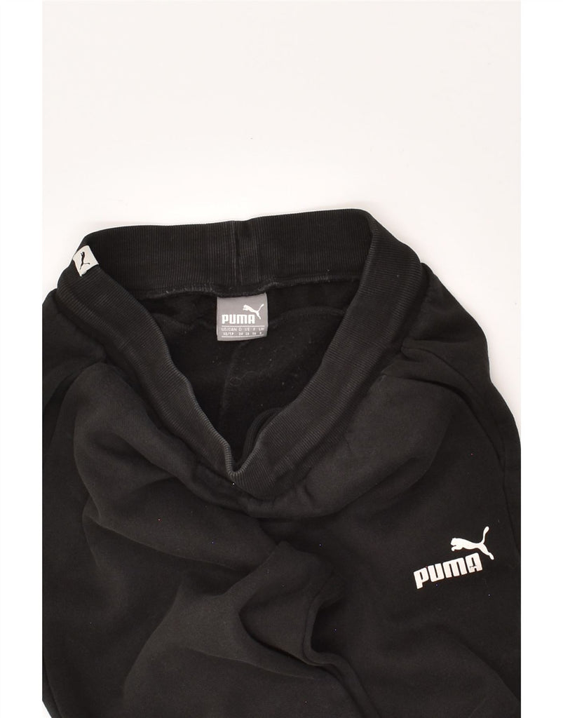 PUMA Womens Tracksuit Trousers Joggers UK 8 small Black Cotton | Vintage Puma | Thrift | Second-Hand Puma | Used Clothing | Messina Hembry 