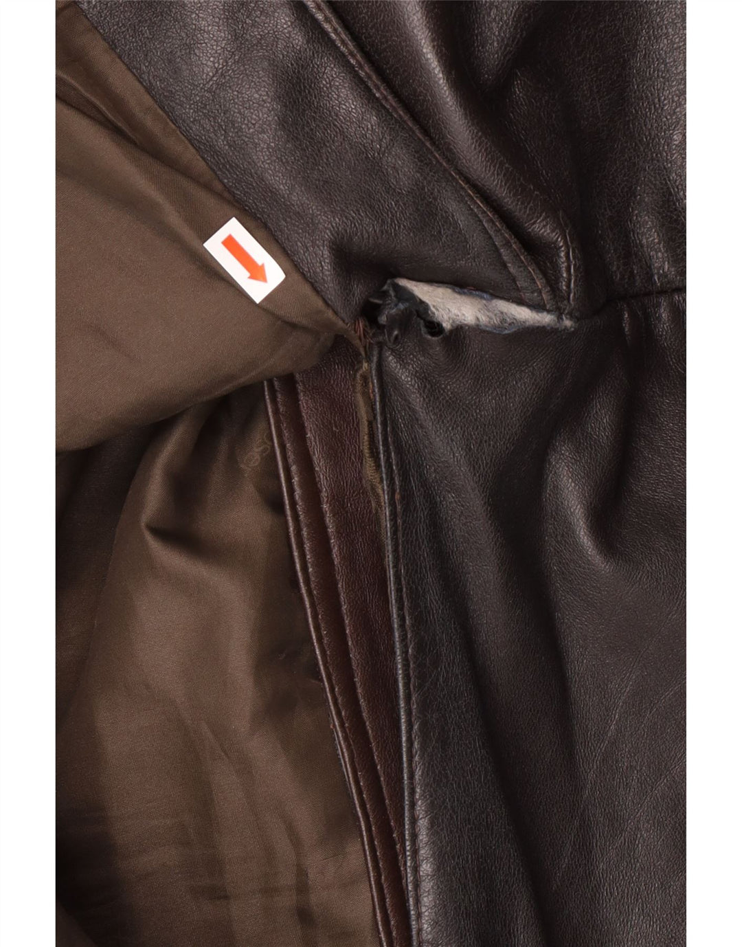 MAX MOSER Mens Leather Coat IT 56 3XL Brown Leather