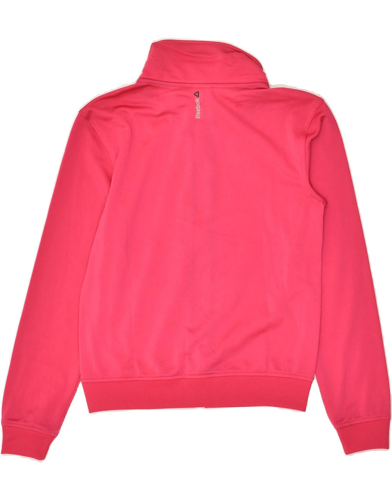 REEBOK Girls Graphic Tracksuit Top Jacket 11-12 Years Pink Polyester | Vintage Reebok | Thrift | Second-Hand Reebok | Used Clothing | Messina Hembry 