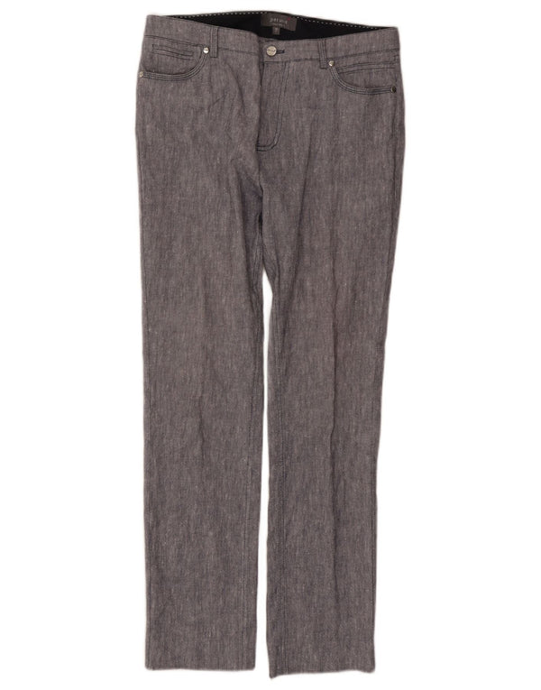 Marks & Spencer Womens Casual Trousers UK 10 Small W30 L27 Navy Blue