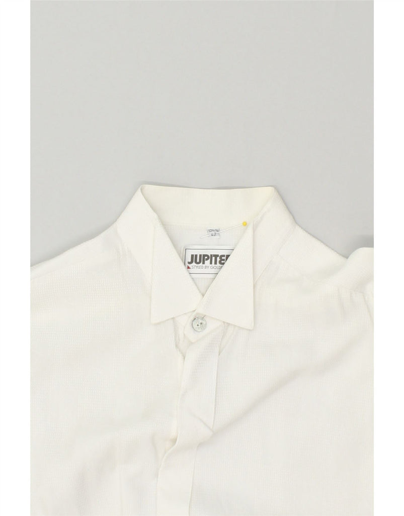 JUPITER Mens Shirt Size 42 Large White Cotton | Vintage Jupiter | Thrift | Second-Hand Jupiter | Used Clothing | Messina Hembry 