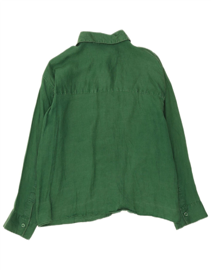 Zara Womens Oversized Shirt UK 14 Medium Green