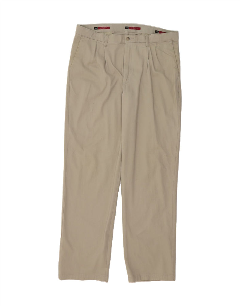 LEE Mens Custom Fit Pegged Chino Trousers W38 L34 Grey Cotton Vintage Lee and Second-Hand Lee from Messina Hembry 