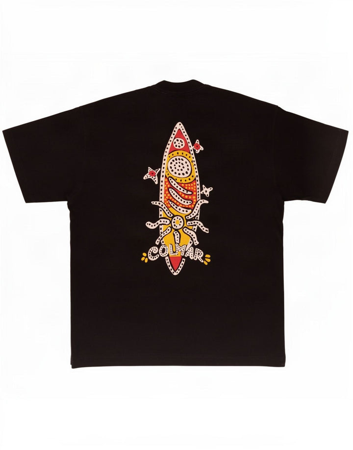 Colmar Mens Graphic T-Shirt Top Medium Black Cotton