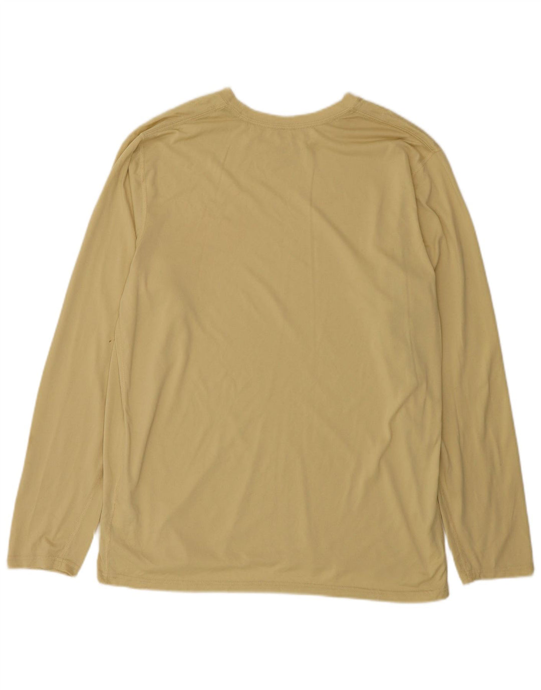 Nike Mens Dri Fit Top Long Sleeve XL Yellow Polyester