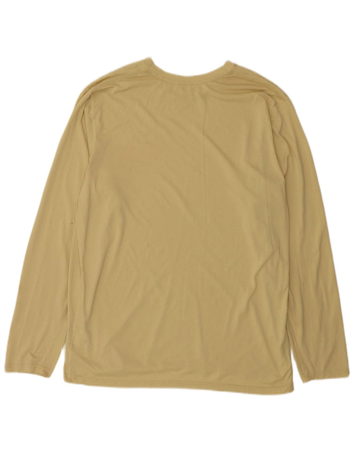 Nike Mens Dri Fit Top Long Sleeve XL Yellow Polyester