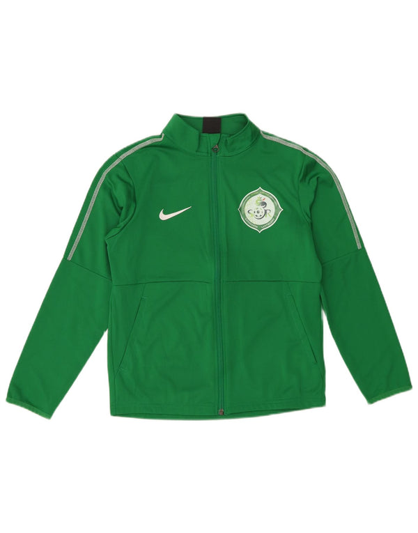 Nike Boys Dri Fit Graphic Tracksuit Top Jacket 10-11 Years Medium Green