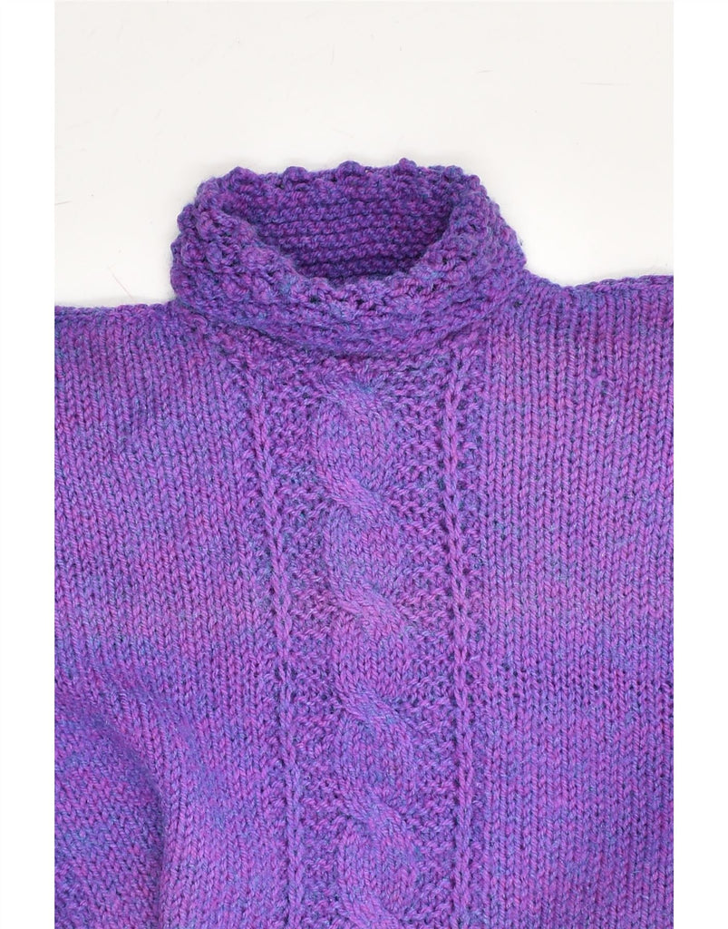 VINTAGE Womens Roll Neck Jumper Sweater UK 12 Medium Purple | Vintage Vintage | Thrift | Second-Hand Vintage | Used Clothing | Messina Hembry 