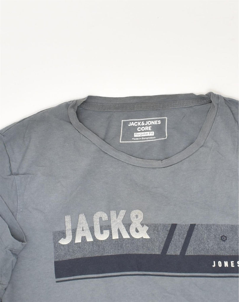 JACK & JONES Mens Regular Fit Graphic T-Shirt Top XS Grey Cotton | Vintage Jack & Jones | Thrift | Second-Hand Jack & Jones | Used Clothing | Messina Hembry 