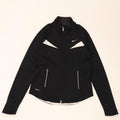 Nike Womens Tracksuit Top Jacket UK 10 Small Black Colourblock Polyester