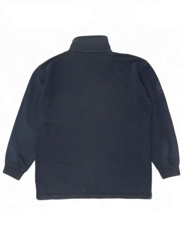 Murphy & Nye Mens Zip Neck Sweatshirt Jumper Large Navy Blue Cotton