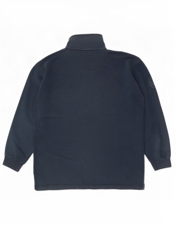 Murphy & Nye Mens Zip Neck Sweatshirt Jumper Large Navy Blue Cotton