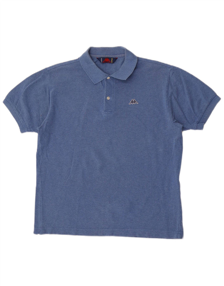 Kappa Mens Polo Shirt Medium Blue Cotton