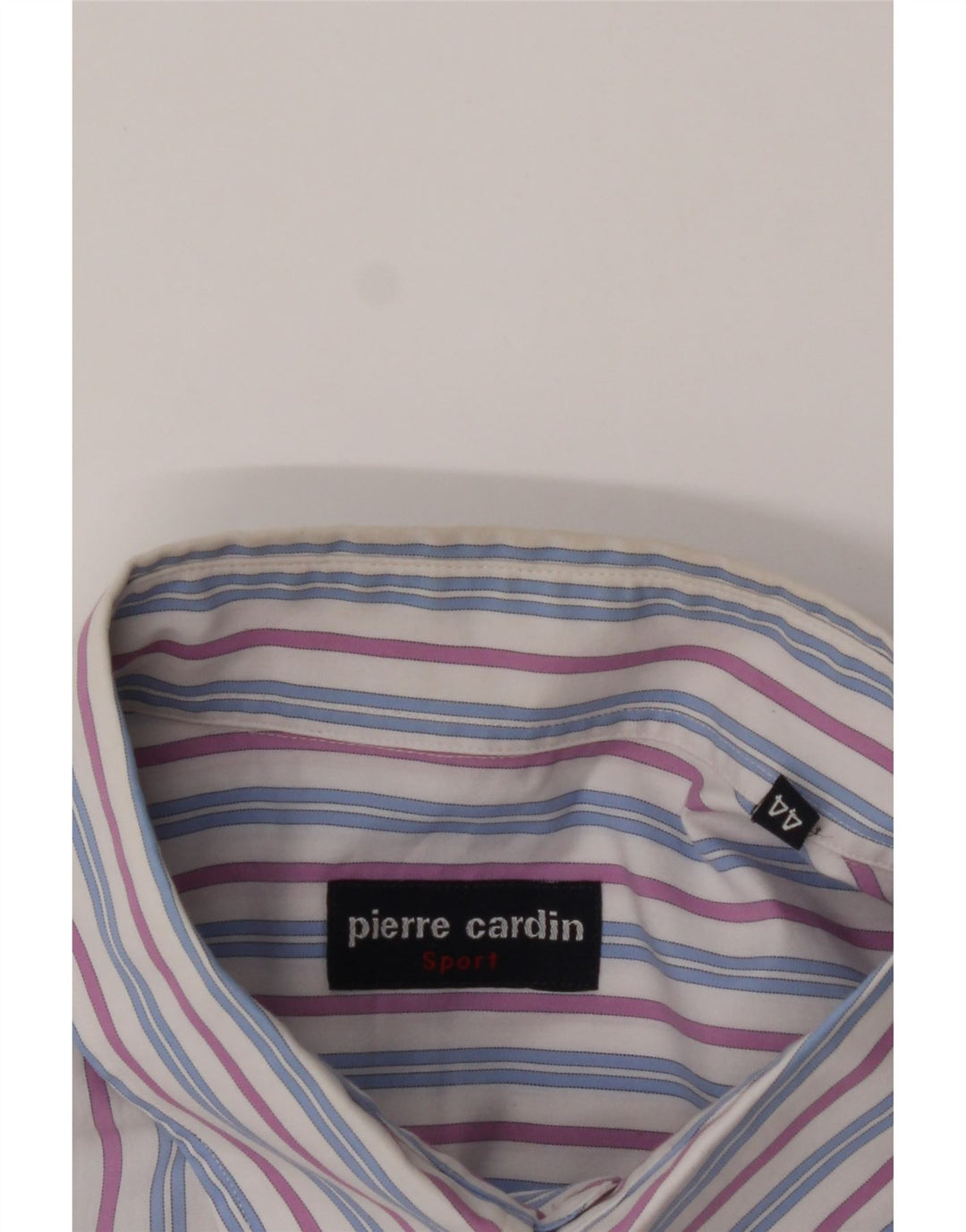 PIERRE CARDIN Mens Short Sleeve Shirt Size 44 XL Multicoloured Striped Vintage Pierre Cardin and Second-Hand Pierre Cardin from Messina Hembry 