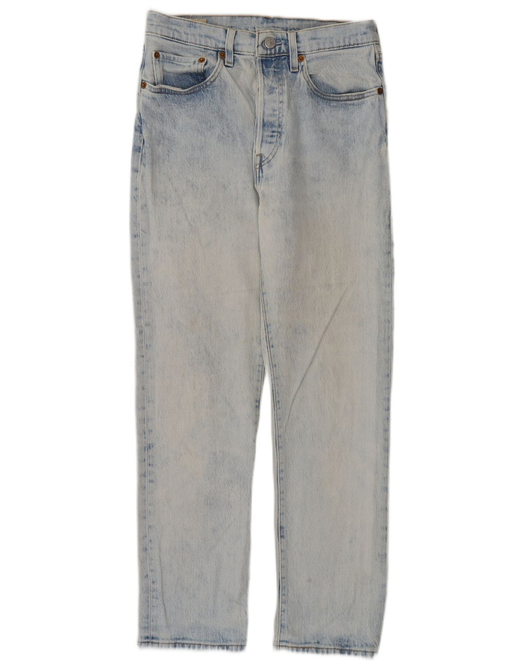 Levi's Womens 501 Straight Jeans W27 L26 Blue Cotton