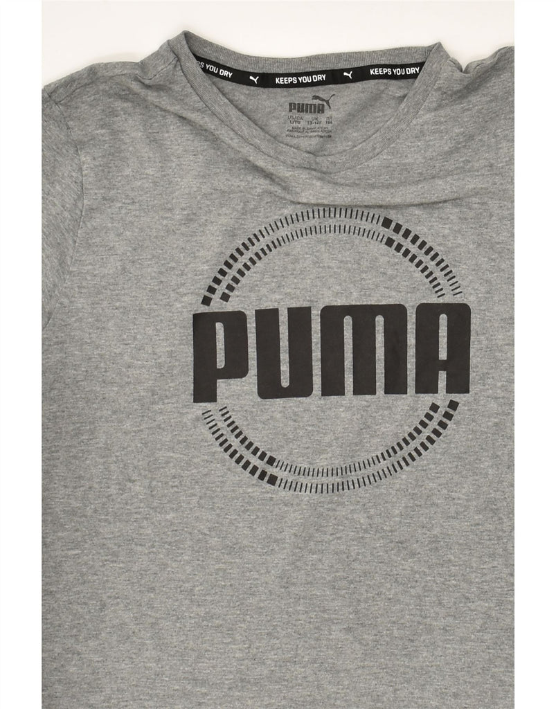 PUMA Boys Graphic T-Shirt Top 13-14 Years Grey Cotton | Vintage Puma | Thrift | Second-Hand Puma | Used Clothing | Messina Hembry 