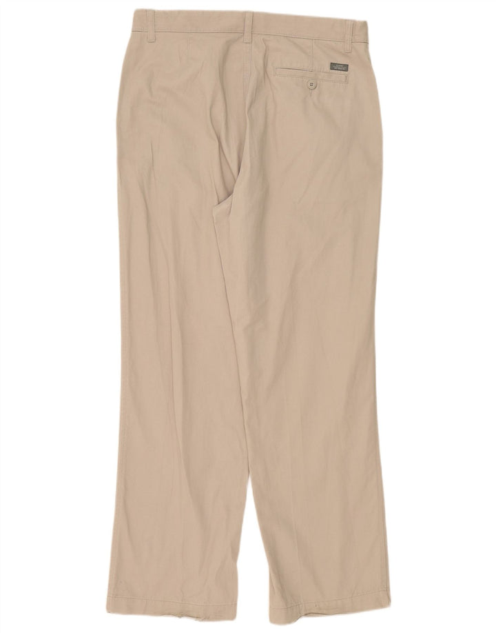 Marks & Spencer Mens Straight Chino Trousers W36 L31 Grey Polyester