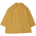 Vintage Womens Oversized Double Breasted Coat UK 22 3XL Yellow