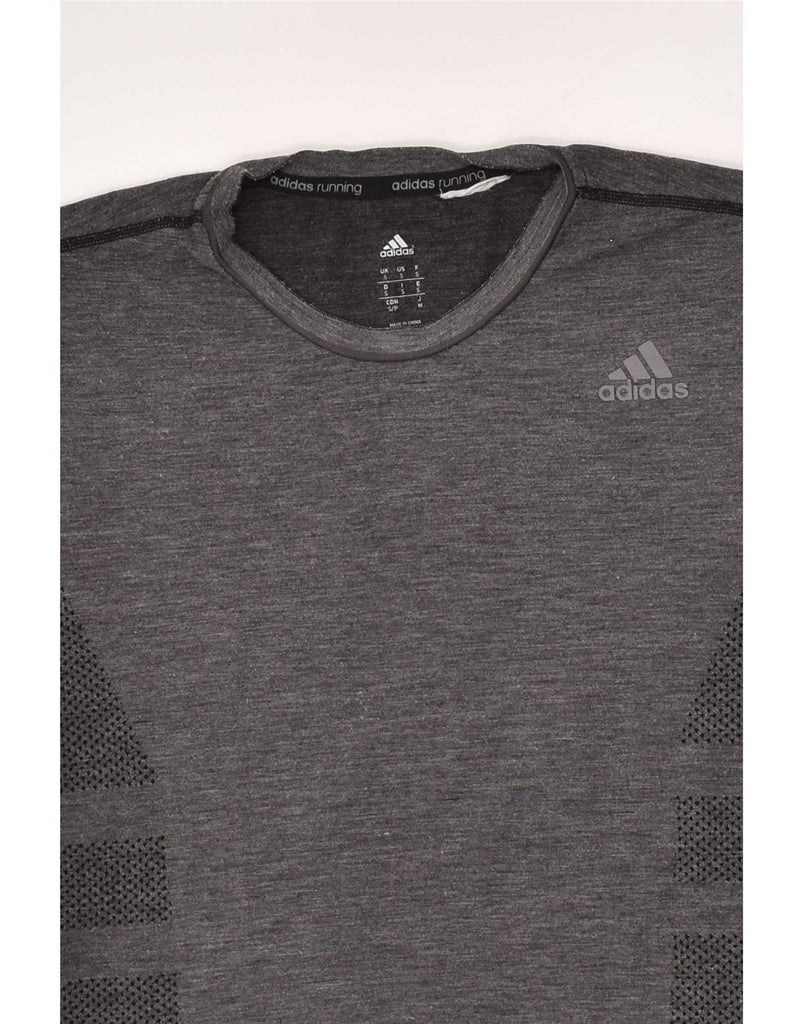 ADIDAS Mens Graphic T-Shirt Top Small Grey Colourblock Vintage Adidas and Second-Hand Adidas from Messina Hembry 